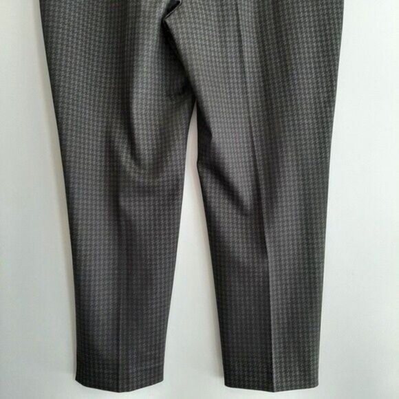 LAURA PLUS / Houndstooth Pull-on Comfy Dress Pants Gray & Black Sz 22 - Picture 8 of 9